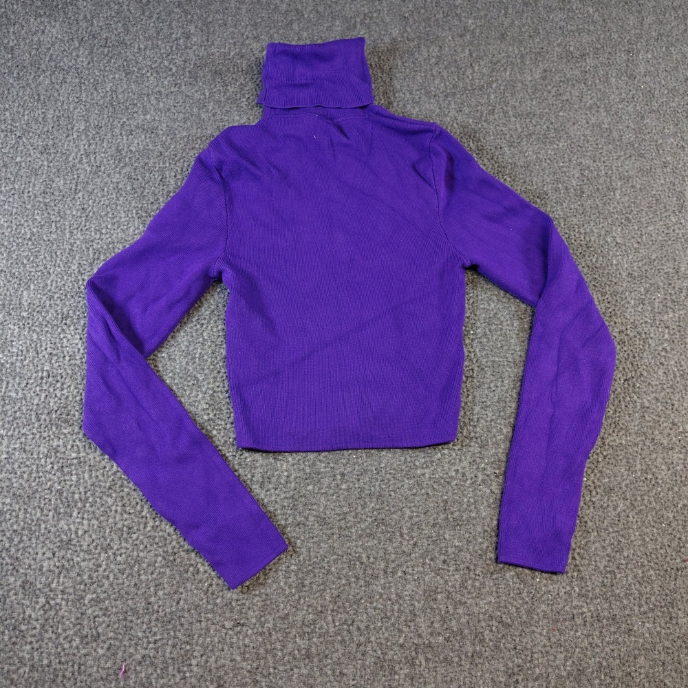 Zara‎ Purple Turtle Neck Cropped Small